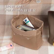 White, More Soft, Suitable For Bucket Bag, The Inner Bag, The Mini Bag, The Middle Bag, The Storage Lining Bag, The Double Drawstring Nylon Waterproof Bag, Large Capacity Accessories For Bags, Picotin 15/18/22 Bag Insert, Bags Organizer, Purse Organizer Insert, Lightweight And Soft Touch Bag-In-Bag