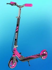 A Non Electric Scooter; Pedal Bike, City Commuter Bike, Dual Brakes, PU Tire Design, Foldable Design, Adjustable Height, Frosted Pedals, Suitable For Campus, Work, Outdoor And Other Occasions - Multicolor - View 11