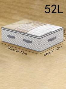 1pc Handmade Random Pattern Foldable Storage Bag For Bedding, Clothes, Toys, Versatile Large Capacity Zipped Organizer Bag With Zipper, Dust-Proof & Moisture-Proof, Space Saving Home & Travel Accessory, Cherry Print