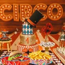 嘉年华纸质食物托盘马戏团小吃托盘马戏团派对装饰品烧烤爆米花热狗船万圣节生日嘉年华主题派对用品 - 彩色 - 查看 6