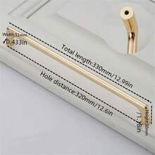 1/2 Pieces Of Zinc Alloy Modern Minimalist Imitation Gold Handle Drawer, Bedside Table, Storage Cabinet, Wardrobe, Cabinet Door Handle
