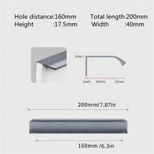 1pc Modern Simple Aluminum Alloy Hidden Furniture Cabinet Door Handle Side Installation Without Drilling Installation Wardrobe Cabinet Drawer Handle Furniture Hardware