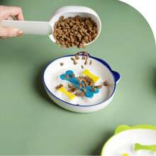 Ciotola in ceramica con scritta "Dog Lover And Dog Mom Love" per amanti di cani e mamme di cani, ciotola per gatti con scritta "Cat Lover And Cat Mom Love" per amanti di gatti e mamme di gatti, ciotola per cibo lento con protezione anti-ribaltamento e anti-soffocamento, regalo perfetto per amanti di cani e gatti e mamme di cani e gatti. - celeste - Visualizzare 6