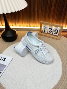 1 双女式一脚蹬运动休闲鞋、低帮轻便运动鞋、瑜伽鞋 - 藍色 - 查看 4