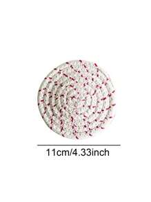 Juego de 4/8 posavasos tejidos, individuales redondos tejidos, manteles aislantes, posavasos hechos a mano con bandeja, juego de posavasos absorbentes, estilo bohemio (sin estante), manteles aislantes, salvamanteles para el hogar resistentes al escalado