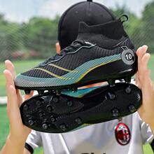 Adult Long Studs Outdoor Sports Football/Soccer Cleats Shoes - Black - View 6