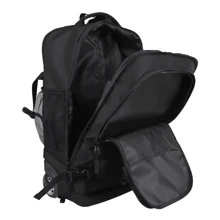 JLY Versatile Rolling Travel Backpack | Lightweight, Durable Nylon, Splash-Resistant | 2-In-1 Design For Carry-On & Daily Use | Includes Free Security Lock (Black) - Black - View 8