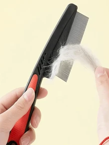 1 PC Stainless Steel Comb For Thick Hair - 1pc Fine-Tooth Lice And Dandruff Removal Comb With ABS Handle Hair Styling Tool - Multicolor - View 8