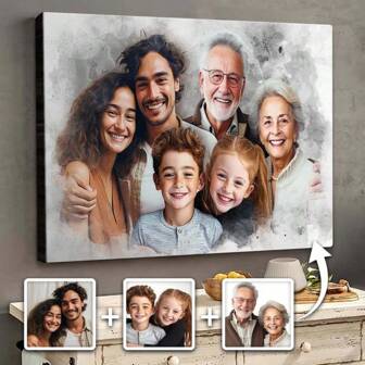 Catygift Custom Canvas Poster With Your Photo - Perfect Memorial For Weddings, Friends & Family Memories - Custom Wall Art Decor, Ideal Gift For Family, For Friends, Multi-Functional, Ornamental, Anti-Mold Bathroom, Living Room, Bedroom, Office, Tea Room, School, Home, For Anniversaries, For Birthdays, For Weddings, For Graduation, For Housewarming, Home Bedroom Refresh, Customized Wall Art, Vintage, Warm Ambience, Fall Decor, Office Decor, Elegant Living