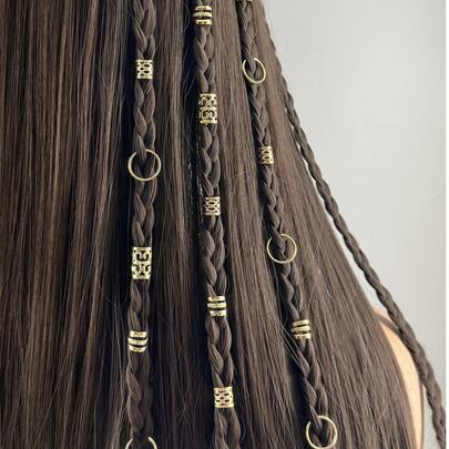 Bộ 40 dây buộc tóc kiểu dreadlock nhiều hình dạng, dây buộc tóc có thể điều chỉnh, phù hợp cho các kiểu tóc tết, dùng được quanh năm.