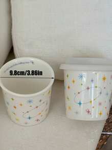 Tasse avec design mignon d'étoiles, tasse à café portable avec poignée, tasse de couple avec motif attrayant du ciel étoilé, tasse à eau en céramique