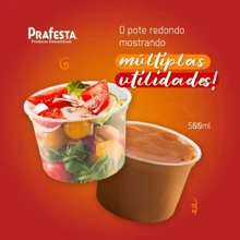 24 Round Disposable Plastic Pots With Lids And Various Sizes - Measurements In The Description - For Jar Cakes And Various Other Cakes - Trong sáng - Xem 3