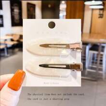 2pcs White Hairpins