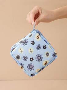 Sanitary Napkin Storage Bag, Portable Cosmetic Lipstick Bag, Cosmetic Lipstick Bag, Large Capacity Waterproof Cartoon Design, Coin Purse, Girl Cash Bag, Waterproof Cloth For Storage Of Sanitary Napkins And Pads, School Supplies Travel Necessities Makeup Bag, Holiday Necessities Makeup Bag, Makeup Bag, Makeup Bag, Makeup Storage, Travel Headset Replacement Storage Bag, Bedroom Accessories, Are Necessities For Girls To Go Out Makeup Travel Toiletry Organizer Essentials Gifts Storage Zipper Accessories Nail