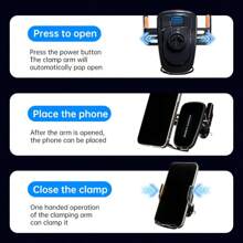 Car Phone Holder 2025 Upgraded Car Vent Phone Holder Clip Cell Phone Car Hands-Free Holder Truck Mount Vent Cradle Compatible With Iphone 16 Android, Black