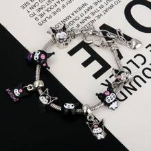 Sanrio 1 pièce Set de bandana et bracelet à breloques Kuromi et Mélodie magique de Sanrio