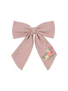 1 pieza Pinza de pelo con lazo bordado personalizado para niñas, lazos de pelo bordados con nombre personalizado, pinza de pelo con lazo de flor bordado, adecuado para decoración diaria del cabello, regalo para niñas, multifuncional, ornamental, grabado, letra, elegante, lindo, colorido, kawaii, adorable, casual, único, personalizado, regalos para bebés, lindos, familia, amigos, hija, hijo, ella, para el Día del Niño, vacaciones de primavera