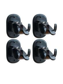4pcs/Pack Upgraded No-Drill Curtain Rod Brackets, Self-Adhesive Adjustable Curtain Rod Hooks, Suitable For Bathroom, Bedroom, Living Room, Kitchen (Black), Christmas/Halloween Gift Decor Mother's Day Flowers, Personalized Gifts For Mom, Last Minute Gifts, Mother's Day Ideas, Mothering Sunday Gifts, Handmade Cards For Mum, Best Mother's Day Gifts Under $50 Home Bathroom Decor Bathroom Accessories Back To School