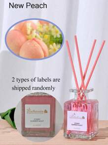 1pc Romantic Aromatherapy, 1.69oz Rattan Essential Oil, Quantity/Color Random Aromatherapy Sticks, Lavender, Peach Ebonwood Agarwood,Home Bedroom Air Freshener, Reed Diffuser, Office Home, Deodorizing Essential Oil Ornaments, Aromatherapy Gift For Your Girlfriend, 2 Types Of Labels Are Shipped Randomly