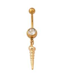 1 Pc Sea Life Starfish Shell Belly Ring Summer Beach Style Navel Rings Sea Side Beachy Body Jewelry Boho Accessories For Women