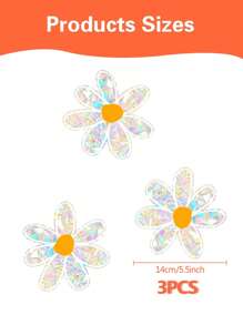 3PCS/6PCS Rainbow Cloud Window Stickers, Daisy Flower Glass Film, Rainbow Static Cling Window Film, PVC Bedroom Decor, Sunlight Reflection Produce Rainbow For Living Room, Bedroom, Dining Room Gifts Birthday Graduation Home Decor Wall Decor Bathroom Decor Room Decoration Stuff Living Room Decor House Decor Home Decor Living Room Wall Art Wall Paper Personalised Stickers