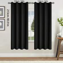 2pcs Blackout Curtains Thermal Insulated Lined Window Curtain Panels For Living Room, Bedroom, Kitchen, Bathroom, Home Decor Curtains For Living Room Room Decor Home Decor Living Room Kitchen Decor Living Room Decor Room Decor Curtains Bedroom