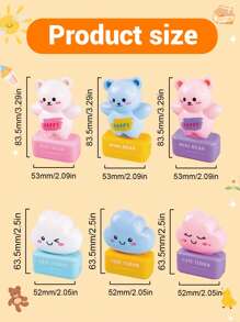 Sello personalizado con nube y oso adorables - Estilo A - Ver 2