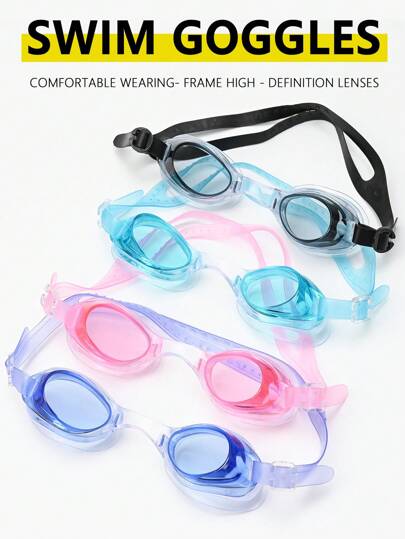 1pc Swim Goggles & Silicone Ear Plugs, Anti-Fog Anti-Water For Swimming Training And Leisure, Holiday Gift, Beach Essentials, Beach Accessories, Pool Float