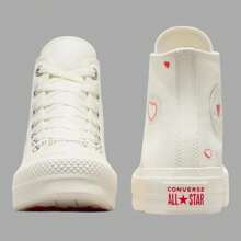 Tenis Converse Ctas Blanco/Corazones Para Mujer Casual - Blanco - Ver 4