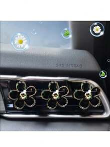 3pcs/Set Large Daisy Car Air Vent Clip Decorations, Car Air Freshener Clip