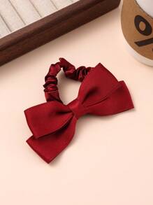 2pcs Hair Band Bow Hair Rope Hair Accessories High Ponytail Head Rope Low Ball Head Leather Band For Daily Travel Wear - Multicolor - View 7