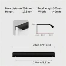 1pc Modern Simple Aluminum Alloy Hidden Furniture Cabinet Door Handle Side Installation Without Drilling Installation Wardrobe Cabinet Drawer Handle Furniture Hardware