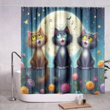 1PC Fun Animal Theme Shower Curtain Set In Blue Green Blue, Waterproof Fabric Shower Curtain, Duck, Cat, Strawberry Cartoon, Bear Pattern Printed Bathroom Curtain Decoration (Multi Color, 180cm X 180cm) Mother's Day Flowers, Personalized Gifts For Mom, Last Minute Gifts, Mother's Day Ideas, Mothering Sunday Gifts, Handmade Cards For Mum, Best Mother's Day Gifts Under $50