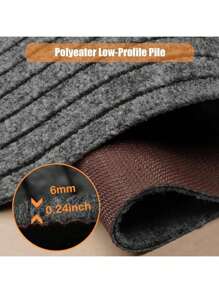 1pc Kitchen Dining Room Carpet Anti Slip Door Mat, Solid Color Stripe Kitchen Carpet Floor Mat, Easy To Clean, Suitable For Hallway, Kitchen, Dining Room, Bathroom, Entrance Door Mat