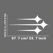 1 件动漫风格流星乙烯基汽车贴花贴纸，适用于车门和引擎盖，哑光表面，不对称形状，自粘，动态几何设计，用于车辆装饰