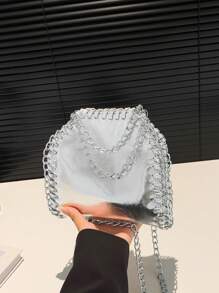 New Fashionable Silver Shoulder Bag For Women