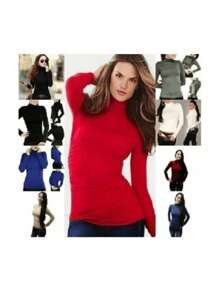 2 Cacharrel High Neck Thermal Blouse Plush Shirt