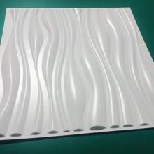 NKEN Panouri de perete 3D artistice cu model liniar. 29,4 x 29,4 cm, alb mat/negru. Material, inodor, ușor, ușor de instalat, rezistent la foc, impermeabil și la umezeală, potrivit pentru decorarea pereților în case, camere, băi, dormitoare și camere de zi. Ziua Mamei.