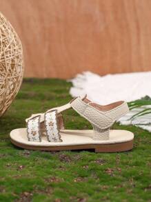 Süße Mädchen/Baby Sommer Strand Sandalen, Lässig - Beige - Übersicht 6