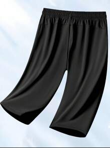 2pcs 3/4 Leggings Women, Ice Silk Sports Pants, Summer Thin Casual Capri Pants, Outdoor Running, Minimalist & Fashionable