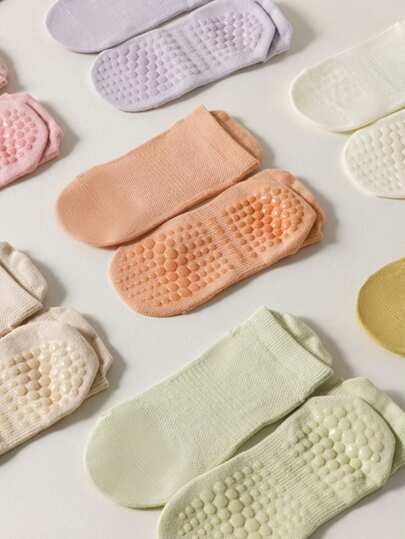 3/5/8 par yoga- och fitnesssportsstrumpor färgglada damstrumpor pilatesnät andningsbara halkfria greppstrumpor för dans, yoga, fitness, löpning