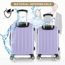 Set Juego 2 maletas Rigidas 18+20pulgadas Tsa Candado Maleta - Morado - Ver 3