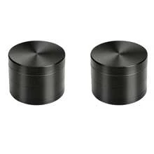 2英寸锌合金研磨器4层手动金属研磨器周氏药草研磨器配件工具男生情人节心形女生情人节 - 黑色 - 查看 15