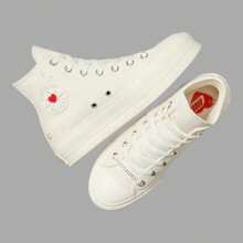 Tenis Converse Ctas Blanco/Corazones Para Mujer Casual - Blanco - Ver 3