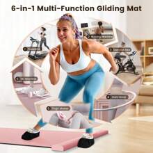 FEIE.RDUN Foldable Slide Board For Home Workout,Full-Body Core Training,Balance & Flexibility,Low-Impact Exercise Equipment For Skating, Yoga & Cardio,Portable & Easy To Store - Pink - View 7