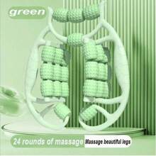 24 Rollers Leg Massager - 10 Extra Wide Dual Row Rollers, Double Massage, Rolling Leg Slimming Device - Circular Clip On Calf And Thigh Muscle Relaxer - Massage Roller Stick, Yoga Accessory, Leg Roller Relaxation, Thigh Clamp, Massage Stick Muscle Relaxation, Muscle Stretching Dedicated Equipment, Muscle Relaxation - Multicolor - View 14