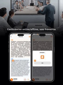 Tradutor Inteligente Ai102 Bluetooth Com Aplicativo De Gravação De Transações Em Tempo Real - Aleatorio - Visão 8