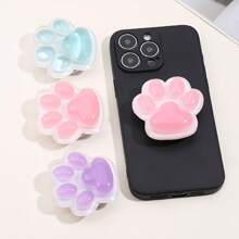 1 pezzo Supporto da tavolo pieghevole in ABS con design a zampa di gatto carino, 1 pezzo Accessorio impermeabile per supportare il telefono compatibile con , telefoni Android, regalo per compleanni, famiglia, amici, sostegno per telefono push-pull, supporto per telefono, accessori per telefono