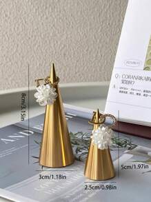 1 件/2 件优雅金属 T 形耳环展示架，戒指展示架，适用于婚礼、情人节、派对礼物展示架，阳光旅行酷炫返校 - 金色 - 查看 3