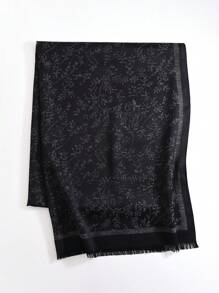 1pc Elegant Floral Print Headscarf/Hijab For Women, Versatile Lightweight Scarf Shawl, Suitable For All Seasons For Dress - Multicolor - View 8